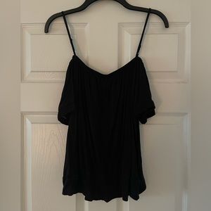 Old Navy Off the Shoulder Black Flowy Top